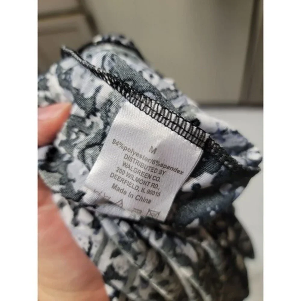 Womens black and white/grey comforable dress - size m